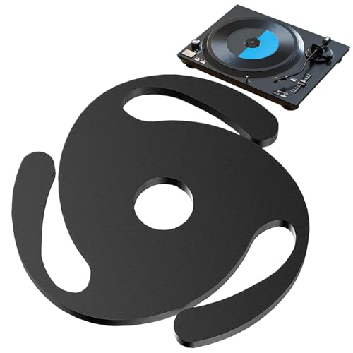 Rurunklee 45 Adapter for Record Player, 45 RPM Conversion Sheet Solid Aluminum Record Adapter, Lightweight Technics Turntable