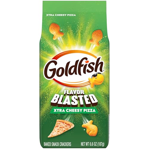 Goldfish Flavor Blasted Xtra Cheesy Pizza Cheese Crackers, 6.6 Oz Bag
