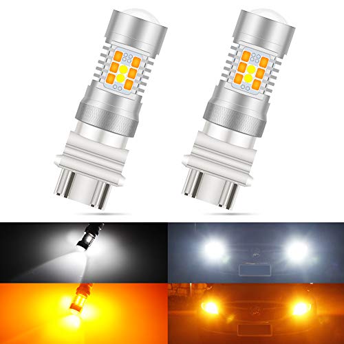 Ampoules LED Switchback 3157 KATUR blanc et jaune ultra lumineuses pour feux de signalisation auto