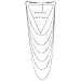 COOLSTEELANDBEYOND Multi-Strand Waterfall Statement Necklace Silver Color Choker Collar Box Chains, Dress Party Fashion