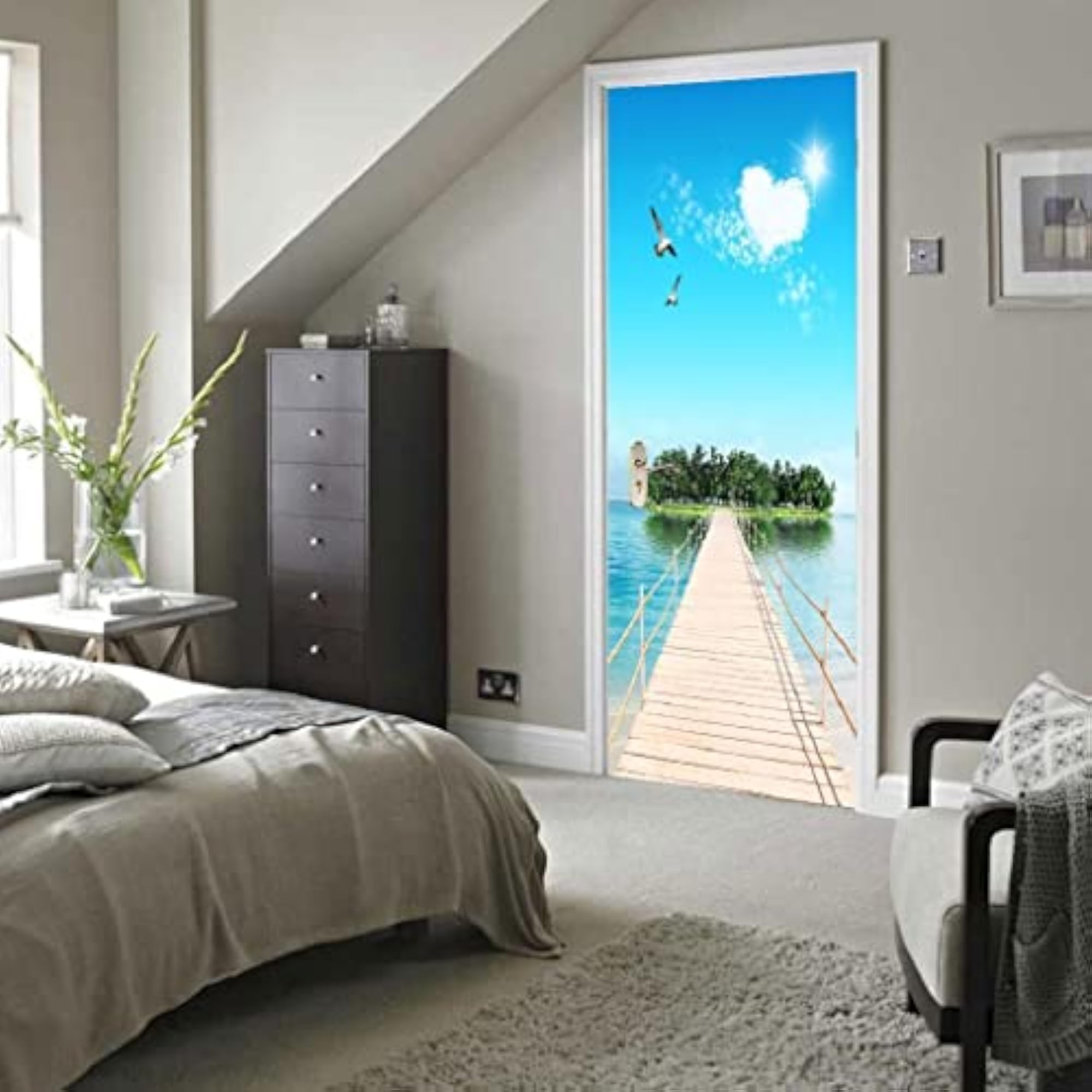 Creative 3D Door Stickers Removable Wall Poster