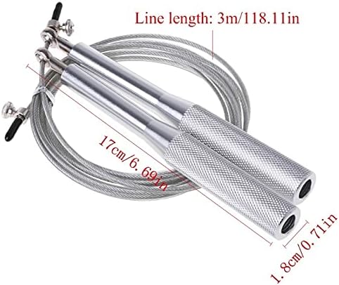 Jump Rope Sports and Entertainment, Speed Jump Rope Steel Wire 360° Heading Skipping Rope Gym Boxing Training Adjustable Jump Rope