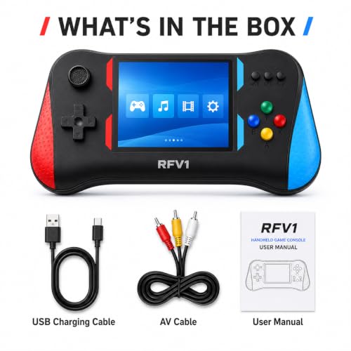 Image of Super X7M Game Box Handheld Retro Gaming Console with 500 Built-in Classic Games, 3.5 Inch Colour Screen, Rechargeable Battery, TV Output, Portable Video Game Player for Kids & Adults