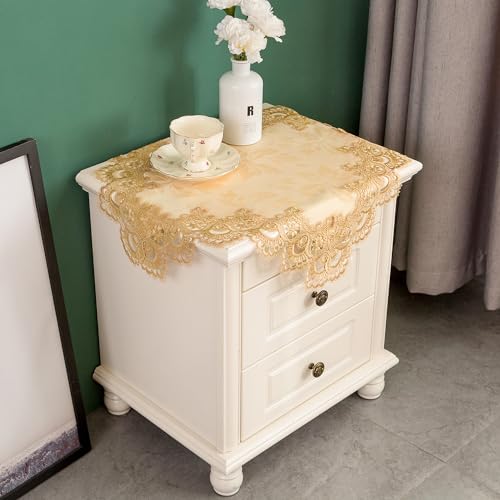 Mylacerhome S798TBC Lace Small Square Tablecloth Jacquard Table Cloth cover