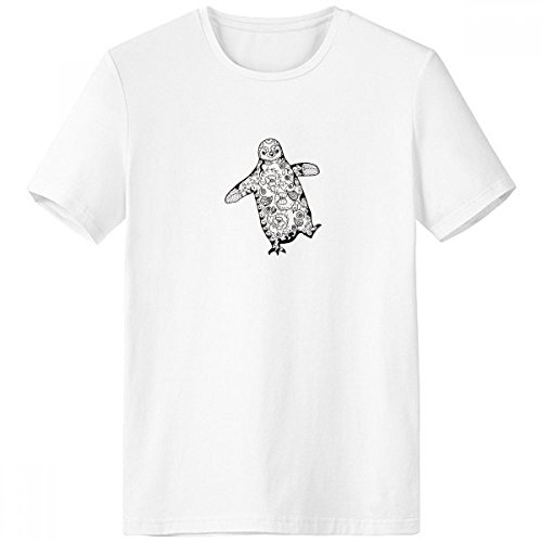 T-shirt Pingouin Blanc pour le Sport et le Printemps Décontracté
