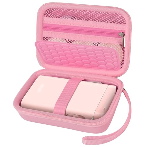 Image of Comecase Case Compatible with Nelko P21 / for Phomemo D30 D35 Label Maker Machine, for JADENS D11 / for SUPVAN Mini Labeler Sticker, Labler Maker Storage for Tape&Accessories - Pink