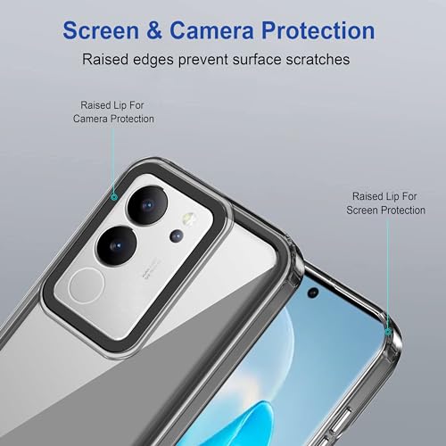 Image of Zapcase Back Case Cover for Vivo V29 5G | Compatible for Vivo V29 5G Back Cover | Case Cover with Camera Protection | (TPU + PC | Translucent Black)