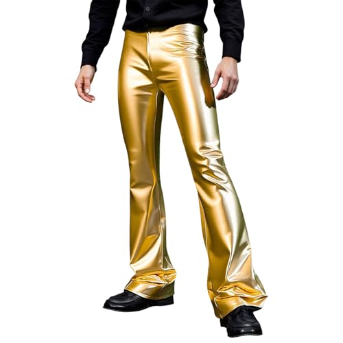 Pantalon de loisirs tendance homme coupe évasée large tenue décontractée