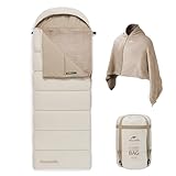 Rangement pratique : les dimensions compressées sont de 25 cm de diamètre x 38 cm. Le poids est de 2,48 kg, et chaque sac de couchage est livré avec un sac de transport compact qui facilite le rangement et le transport. Parfait pour le camping ou les voyages car il est facile à transporter et facilite vos bagages.