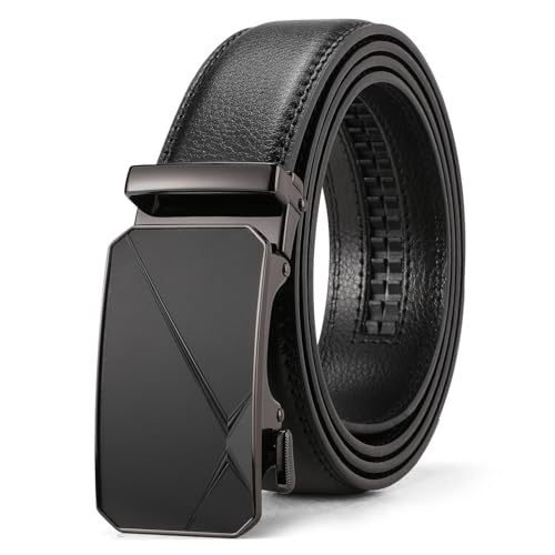 FALAN MULE Mens Belt,Slide Leather Ratchet Belt for Mens