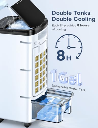 image for CENSTECH Evaporative Air Cooler, Swamp Cooler Air Conditioner w/ 12H T
