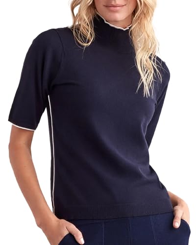 Image of Company Ellen Tracy Women's Women's Mock Neck Sweater, Carlee Elbow Sleeve Turtleneck Pullover Shirt Top