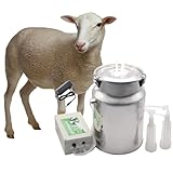 10Lポータブル電動搾乳機キット、電動脈動搾乳機、フルミルク自動停止、プラグインモデル、ヤギ搾乳機ヤギ搾乳用品、ステンレススチールバケツ