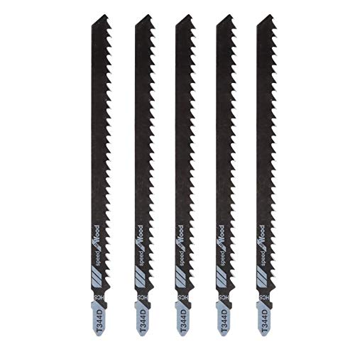 Tool Part for 5 Pcs 152mm T344D Saw Blades Clean Cutting for Wood PVC Fibreboard Saw Blade - (Color: Dark Grey)