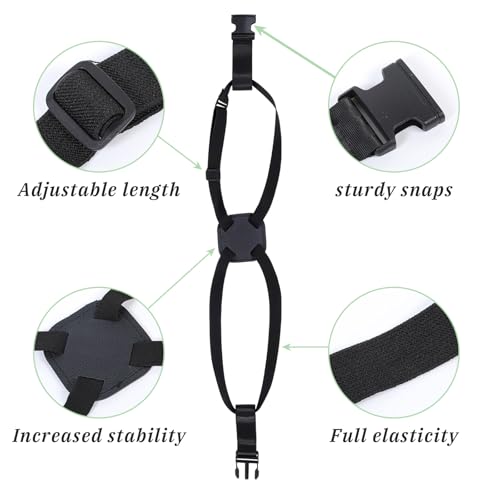 Image of Oruola 2pcs Luggage Strap for Carry on Bag, Add A Bag Luggage Strap, High Elastic Adjustable Luggages Belt for Suitcases Add a Bags,Travel Belt for Luggages Baggage Handbag Black