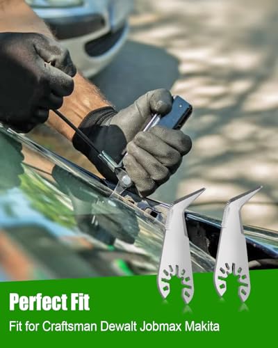 Image of Windshield Removal Auto Glass Cut Out Knife Fit for Dewalt Makita Milwaukee | Cold Knife Blade Windshield Removal Tool, 2 Pcs, Fit for Craftsman Ridgid Ryobi