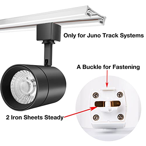 Alampever 4-Pack Dimmable Led Track Lighting Heads For Juno Track, 12W (75W Equivalent), 800Lm, Cri90, Black Finish, 3000K Soft White, Etl Listed #TOP1