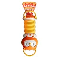 Owl Shaped Button Accordion Toy for Kids, Educational Musical Instrument with Fine Workmanship, Suitable for Children, Plastic Material (Orange)