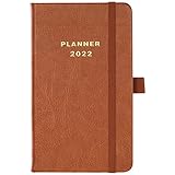 Calidad - diario de bolsillo A6 2022 con tapa dura que está hecho de material resistente y puede durar muchos años, además, escribir en papel será más suave y limpio sin penetración de tinta.