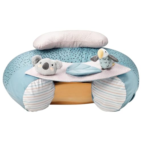 Nuby Sit-Me-Up – Siège pour bébé Animal Adventures | Siège de sol interactif et gonflable | Plateau amovible | Lavable en machine | 6+ mois