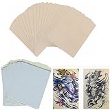 Tattoo Practice Skins with Transfer Paper,40Pcs Tattoo Fake Skin and Stencil Paper Kit Includes 30Pc