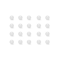 Vista 6 de uxcell Bolas plásticas sólidas de los PP de 23.0 ft m, bola del rodamiento de la precisión 100pcs