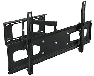 Image of Mount-It! Dual Arm Articulating TV Wall Mount | Swivel, Tilting, Double Stud Bracket | Fits up to 37"-70" TV | VESA Compatible up to 800x400mm | Black
