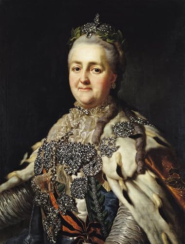 Peinture Catherine II de Russie toile décorative art mural raffiné 60x90cm