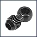 INFINAUTO 2pcs Dia.12mm Fuel Banjo Fittings to 8AN Male Flare Adapter Fuel Line Adapter Connector for Car Black 3/4-16 Thread Stylish Design