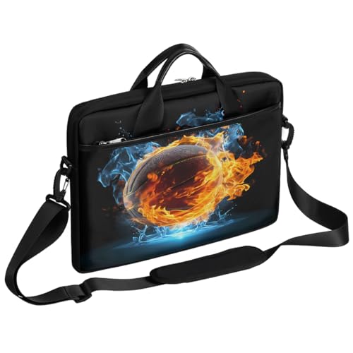 Maletín para portátil con diseño Blue Red Flame 15" miniatura 1