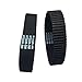 BEMONOC 2Pcs/Pack HTD 3M Small Rubber Timing Belts Closed-Loop 225mm Length 75 Teeth 15mm Width Industrial Timing Belt