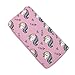 Produktbild Damen Mädchen Geldbeutel,Clutch Portemonnaie,Kindergeldbörse Pink Einhorn,Geldbörse mit Reißverschluss Bunte Unicorn, Niedliches Portemonnaie für Mädchen