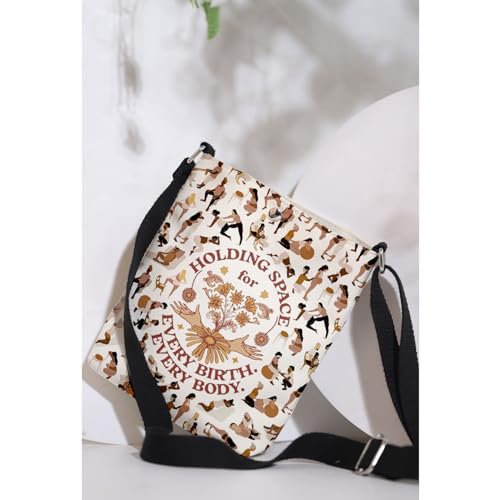 MAOFAED Doula Gift for Birth Worker, Midwife Gift, Labor and Delivery Positions Crossbody Bag, Shoulder Bag4