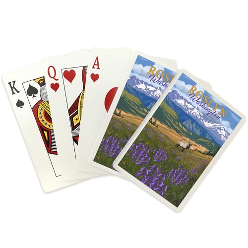 Lantern Press Roslyn Washington Baraja Poker 52 cartas miniatura 2