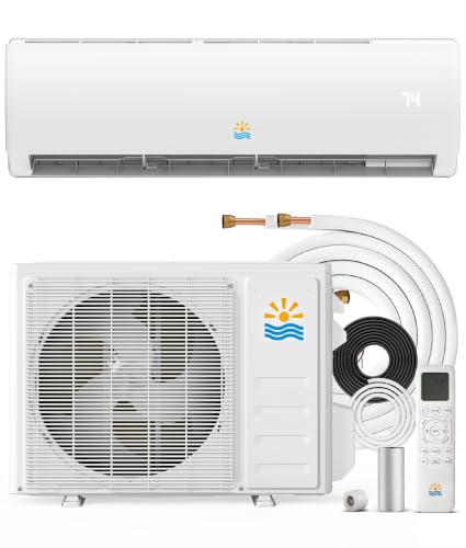 Image of Rellytech 11500 BTU Mini Split AC /Heating System 17 SEER2 Ductless Inverter | Pre-Charged, Ultra Quiet 29dB, Cools Up to 550 Sq.Ft, 110 /115V, ETL & AHRI Certified, Works to -5F