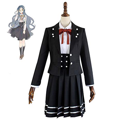 Vokaer Anime Cosplay Uniform Shirogane Tsumugi Mantel Kleid Halloween Party Damen Outfit Schwarz Kostüm,XL Cover