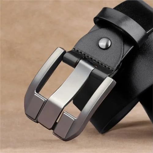 Belts for Men Leather Belt Casual Alloy Pin Buckle Versatile Waist Strap Mens Belts Belt for Men(130cm,Brown)2