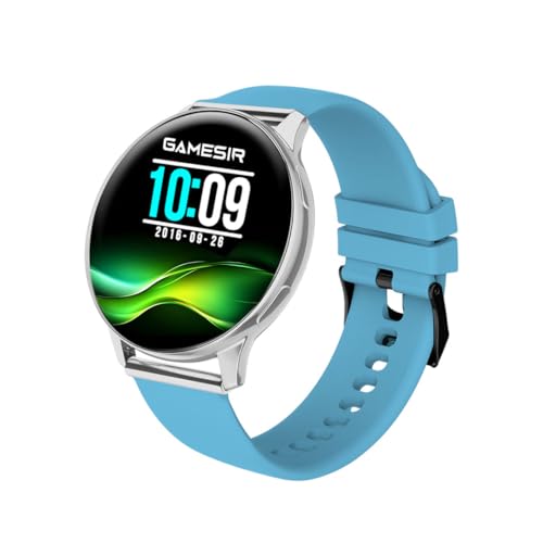 Image of GameSir Active 5 Smart Watch AMOLED Display 1.3 inch Screen, 360 * 360 Resolution, IP68 Waterproof with Multiple Watch Faces Bluetooth Calling Round Dial Smartwatch for Men & Women (DarkSky Blue)