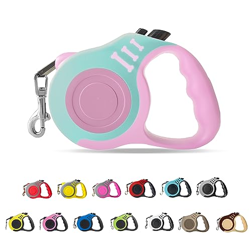 LIEVUIKEN Retractable Dog Leash Automatic Telescopic Tractor Dog Tape, Pet Tape 10/16 FT Durable and Convenient, with Non-Slip Handle, Suitable for Small and Medium-Sized Dogs