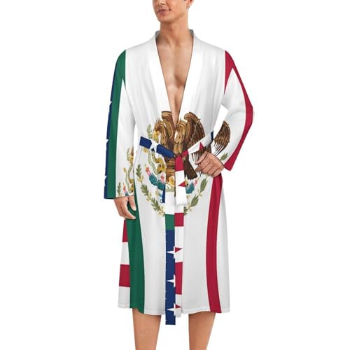 Camisón de manga larga para hombre bata de baño ligera norteamericana ropa de dormir