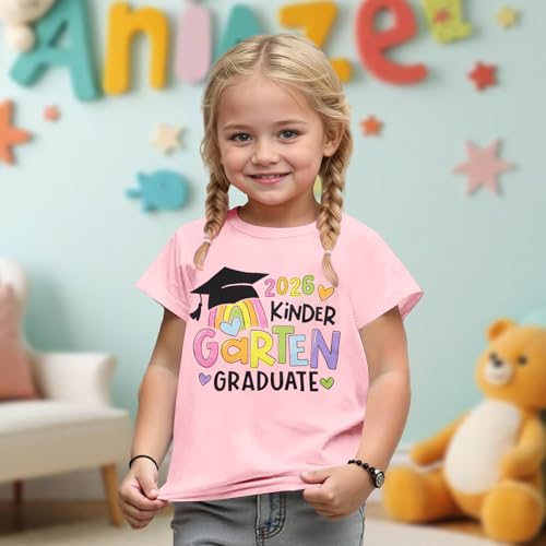 Image of Kindergarten Graduation Shirt for Girl: Last Day of School Shirt Kids 2026 Preschool Graduation Gift Tee Top