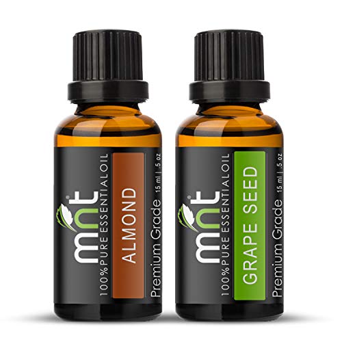 Image of MNT Combo of Almond Oil and Grapeseed Oil For Hair Growth, Skin care (Each 15ML) - 100% Pure Natural Oil