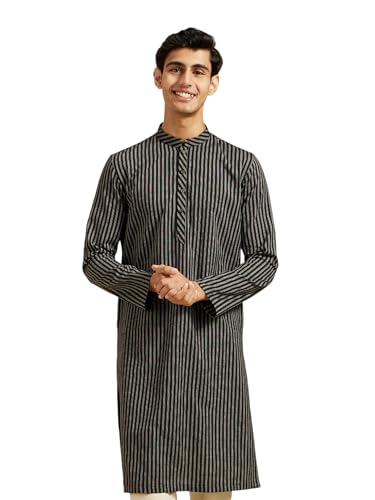 Image of DIWAS BY MANYAVAR Men's Cotton Striped Kurta (1pc)