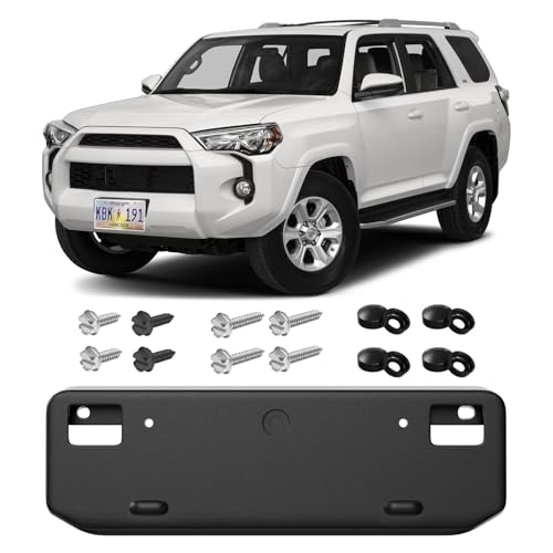 Front License Plate Bracket Holder for Toyota 4Runner 2014-2024 | Fits SR5, Trail, Venture, TRD Off-Road & TRD Pro, SUV Bumper Mount Frame | Replaces OEM# 5211435040 & TO1068130