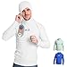 Produktbild iQ-UV Shirt für Herren Kapuzenshirt Langarm Weiß L  Rashguard für Herren mit UPF 50+ Sonnenschutz für Aktiv- und Wassersport  Schwimmshirt für Männer  Atmungsaktiv und schnelltrocknend