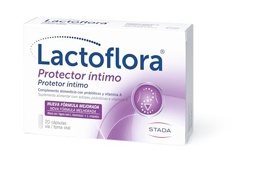 Lactoflora, Protector Íntimo Mujer, Probióticos y Vitamina A, Equilibrio y Bienestar de la Flora Vaginal, Apoyo Inmunitario, 20 Cápsulas