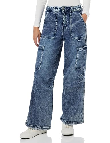 Jeans Regular Fit Flared Legs Femme KAFFE Pantalon Cargo Taille Haute