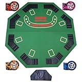 🎲【Portable et pliable】 : notre table de poker pliante Texas Hold'em présente un design pliable pratique, vous permettant de la transporter et de la ranger facilement lorsqu'elle n'est pas utilisée. Que vous organisiez une soirée de poker à la maison ou que vous l'emmeniez chez un ami, cette table est parfaite pour les amateurs de jeux occupés.