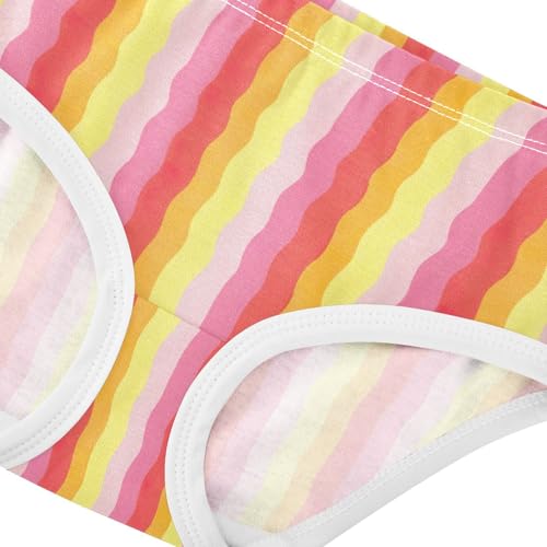 Joisal Toddlers Underwear Floral 2t Cotton Girl Panties Cute Funny Underpants Briefs Colorful Checkered Red Yellow4