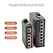 1PCS 5/8 Port Industrial Ethernet Switch 100/1000Mbps DIN Rail, and Play for Automation Monitoring Systems(100M 5 Ports Switch)